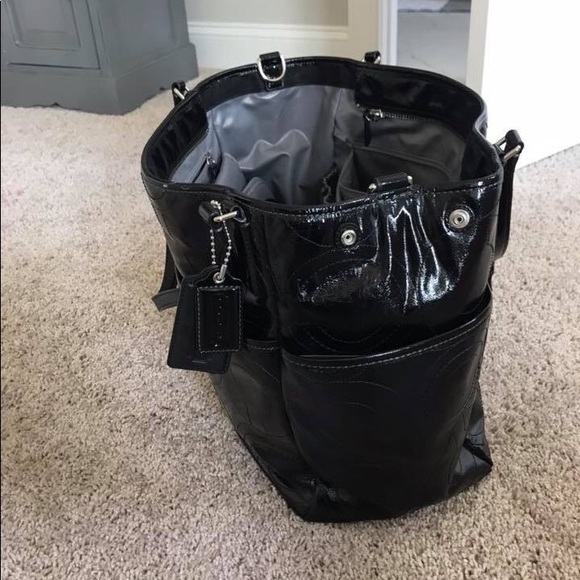 Coach patent leather diaper bag - Picture 2 of 3